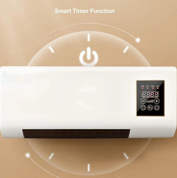 Mini aer condiționat cu ventilator 2 în 1 – 1800W, alb, cu telecomandă