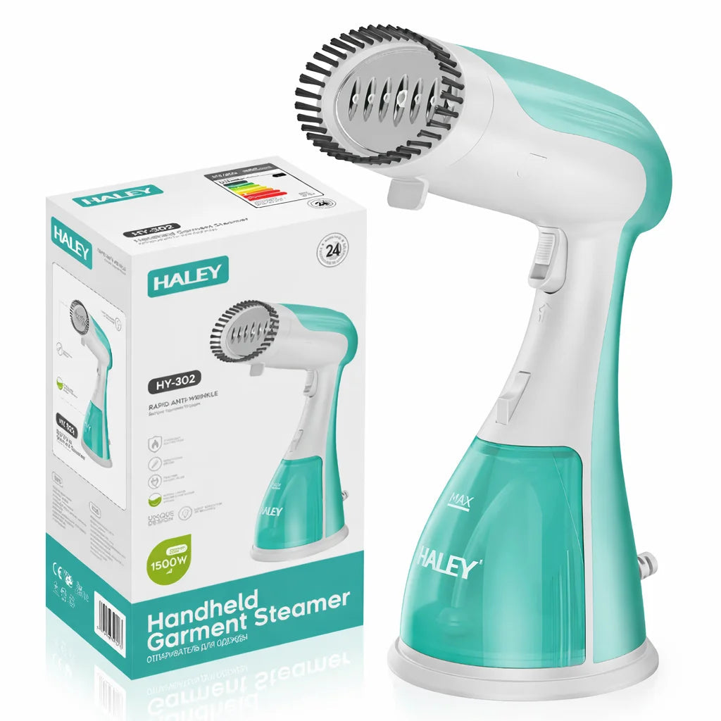 Aparat de Călcat Vertical cu Abur HALEY HY-302, 1500W, Încălzire Rapidă 15s, Rezervor 300ml, Abur Continuu, Compact și Portabil