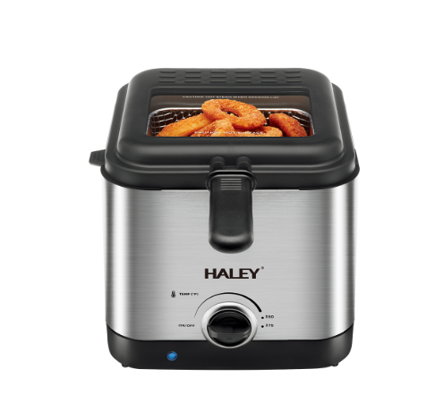 Friteuză HALEY HY-2505, 1000W, Capacitate 2.5L, Temperatură Reglabilă, Vas Detașabil, Design Compact și Elegant