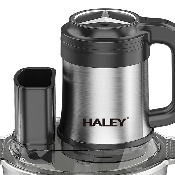Tocător Electric Haley HY-1244 1200W, Vas Inox 3.5L – 6 în 1, Multifuncțional, Lame Duble