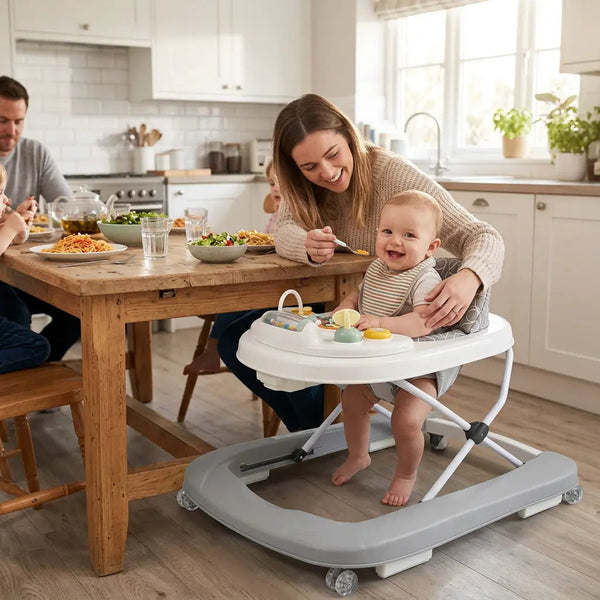 Premergător Copii KIDOO, Reglabil, Panou Interactiv, Stabil, 6–18 luni, max 12 kg