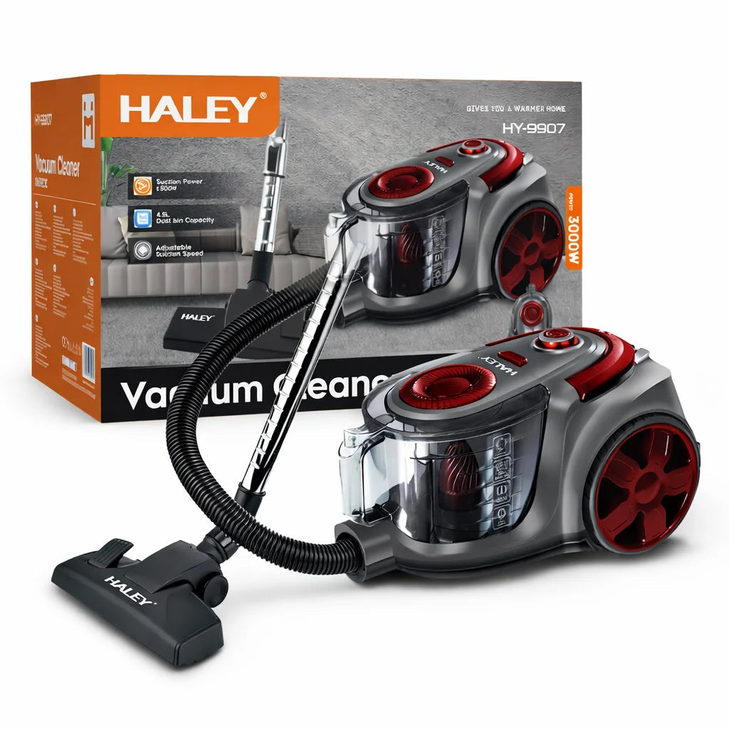 Aspirator fără Sac HALEY HY-9907, 1200W, 2L, Ciclonic, Putere Mare de Aspirare
