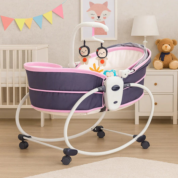 Balansoar 5 in 1 cu vibratii, Transformabil in Landou si Scaun, cu melodii