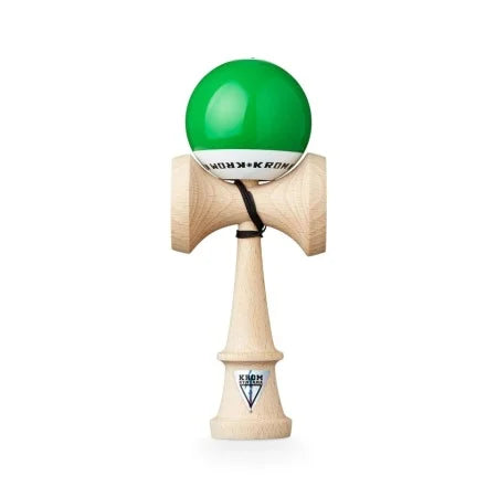 Kendama KROM POP LOL Clear Dark Green – Verde Închis, Sticky KROM LOL, Formă Bunnifer, Lemn de Fag | Performanță & Control