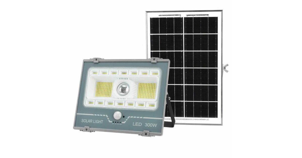 Lampă Solară 300W cu Senzor de Mișcare și Telecomandă