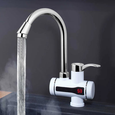Robinet Electric Instant, Apă Caldă în 3 Secunde, Afișaj Digital, 60°C