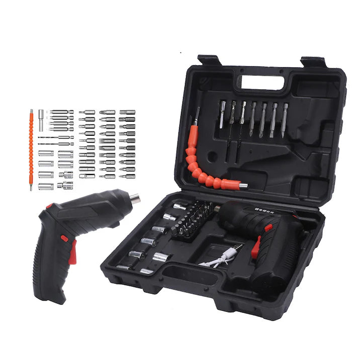 Șurubelniță Electrică Fără Fir 4.2V, 1500mAh, cu Set de 47 de Accesorii